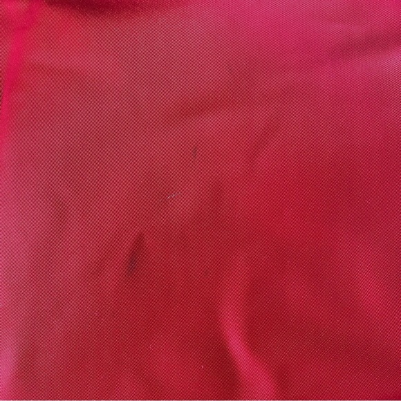 Michael Kors Red Tote Bag with Tan Leather Accents gold accents - Picture 8 of 11